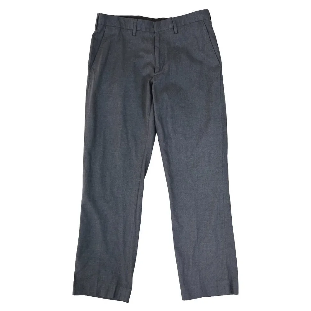 J.Crew Bowery Gray Dress Pants 100% Cotton Classic Trousers Size 32 x 30